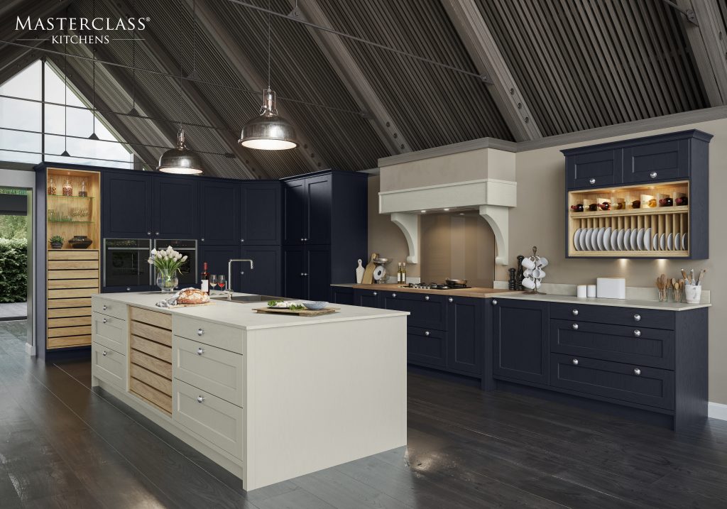 Masterclass Classic Kitchens Hatfield Grained Painted Effect Classic Kitchen. Hatfield allows you to create a beautifully classic kitchen with a traditional grained painted look. Hatfield’s 5-piece shaker door is available with an on-trend colour palette that is perfect for mix and match, so you can create a classic kitchen that’s truly unique to you. Part of our Timeless Collection. Features our innovative cabinet as standard Available with The Signature Collection of storage Constructed using FSC® certified wood Lifetime Guarantee on Blum Hinges